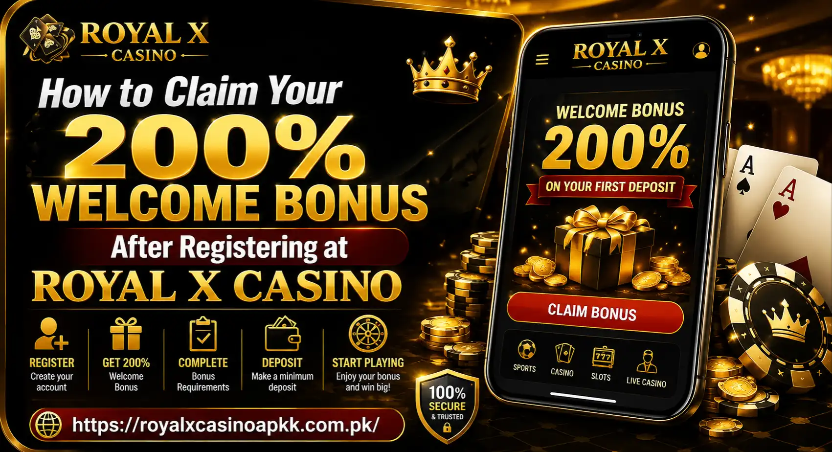 How to Claim Your 200% Welcome Bonus After Registering at Royal X Casino